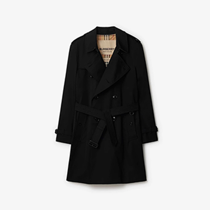 burberry kensington heritage mid‑length gabardine trench coat
